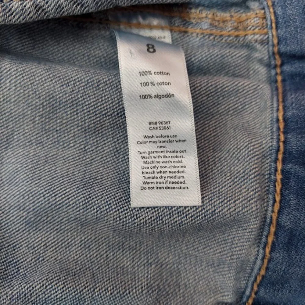 Oshkosh Denim Jacket‎ Preschool Big Kid Girls Size 8 Blue New
